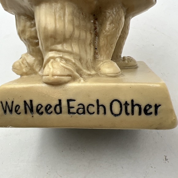 Vintage 1970 R W Berries Statue We Need Each Other Love Couple USA Cute Figurine - Picture 7 of 8